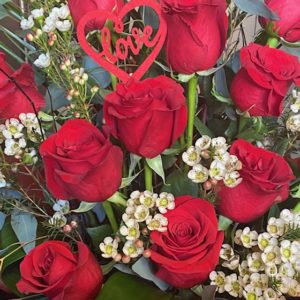 Valentine Standard Red Rose Hand Tied Bouquet